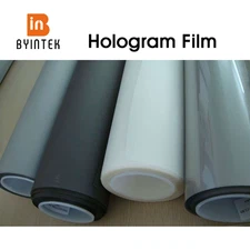 hologram 3D projector screen,holographic rear adhesive film projection  film foi
