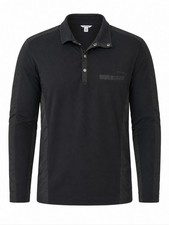 Calvin Klein Men's Snap Neckline Pullover Sweater Black Size L Preppy Normcore