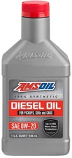 AMSOIL 100% Synthetic Diesel Oil For Pick Ups SUV & Cars SAE 0W-20 1 QT