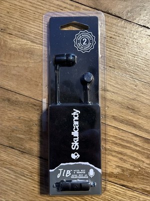 NEW Skullcandy Jib Wired Earbuds Microphone Remote Black 3.5mm Android Phones