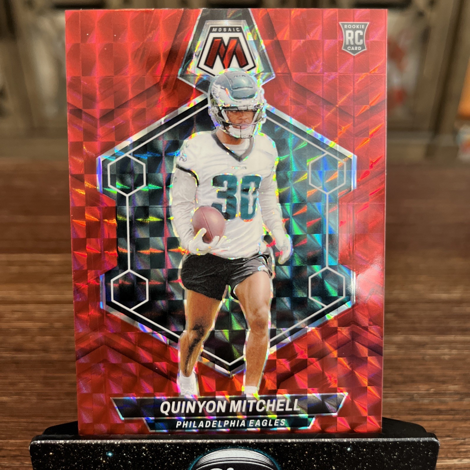 2024 Panini Mosaic - Rookies Quinyon Mitchell #322 Red Mosaic Prizm (RC)