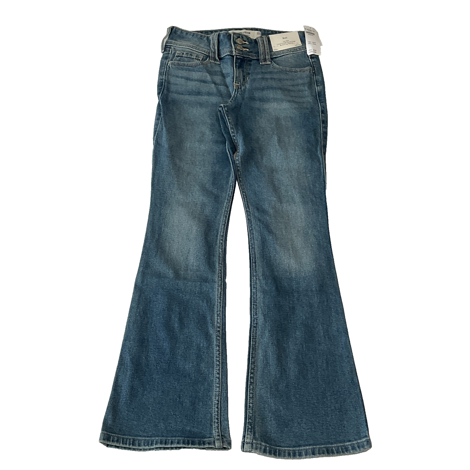 Hollister Denim Jeans Womens Size 0 Short W 25 Blue Low Rise Boot Cut Pockets