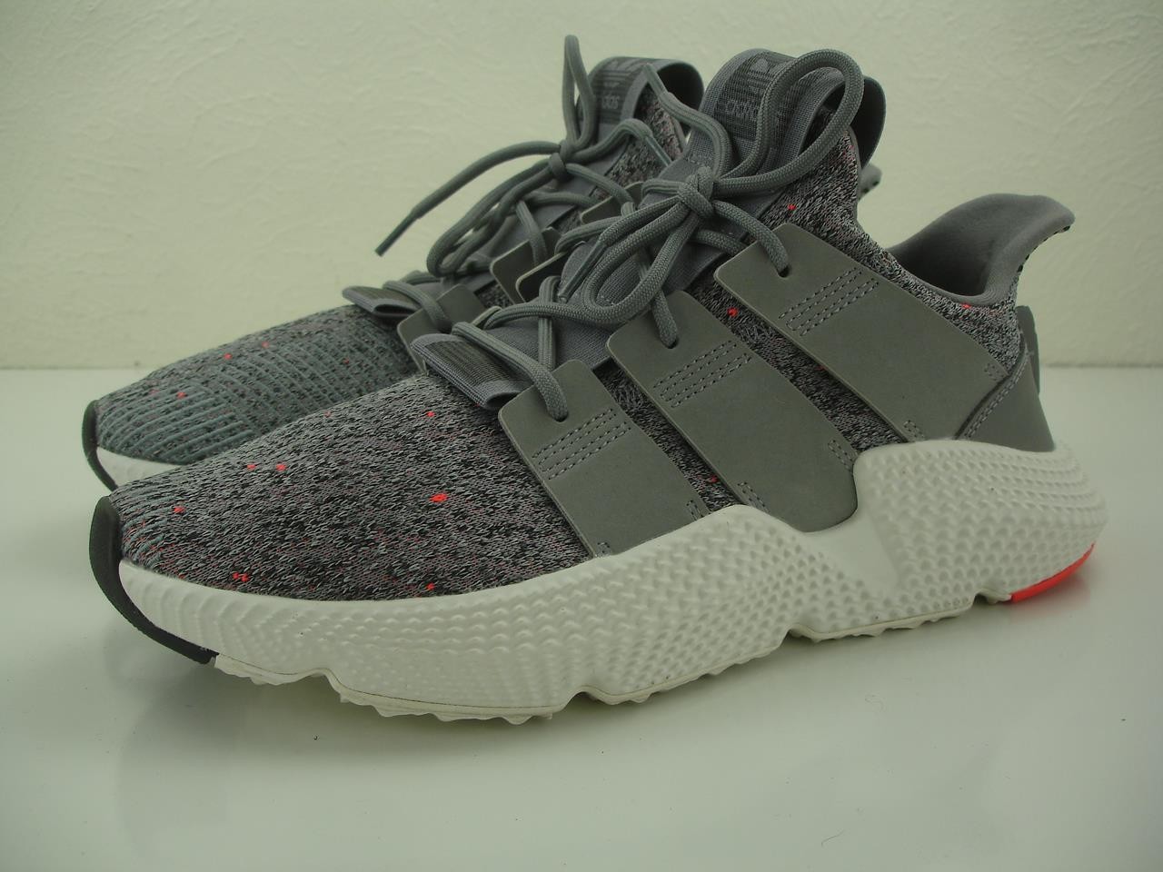 SAOLA Scarpe sneakers stringate uomo 10 M Adidas Prophere Primeknit grigio rosso solare CQ3023
