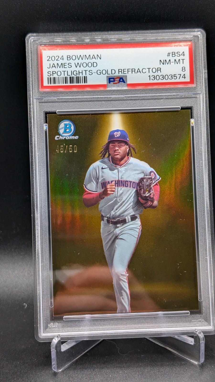 2024 Bowman - Bowman Spotlights James Wood #BS-4 Gold Refractor /50 (RC)