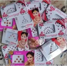 10 PACKS MULTI COLOR,GOLD, MULTI-SIZE BOLLYWOOD HEAD Assorted  BINDI TATTOO