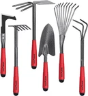 6-Piece Garden Tool Set, Heavy Duty Gardening Hand Tools with Trowel, Rakes, Cul