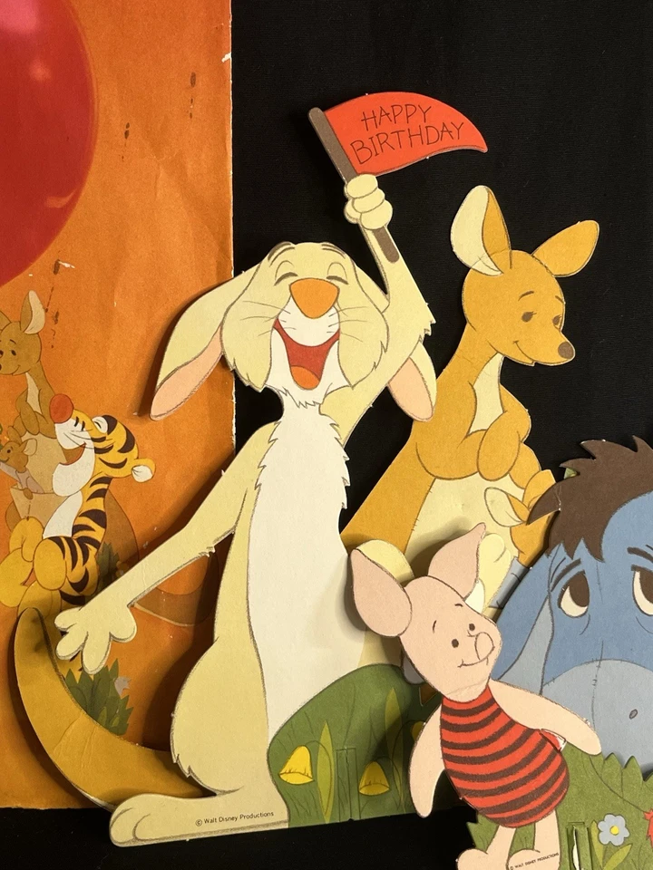 Vtg Winnie the Pooh Party Table Decorations Nursery Room Stand-Up Characters! - Image 3 of 4