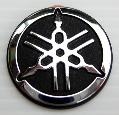 ORIGINAL Yamaha-3D-PVC Hartkunststoff- EMBLEM-2,5cm-Aufkleber -CHROM-25mm-LOGO