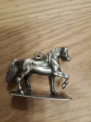 Großes Pferd Rottaler Ross Charivari Rockst. Uhrenkette Tracht Silber schwer - Bild 1 von 4