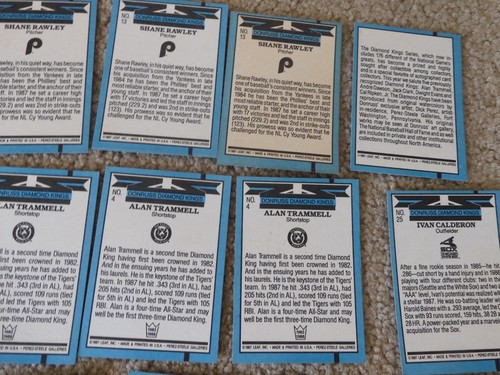 1986 1987 Donruss Diamond Kings Sammlung 54 Karten - Bild 20 von 24