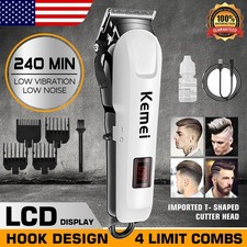 US Kemei 809A Cordless Hair Clippers Trimmer Shaving Machine Cutting Barber Tool