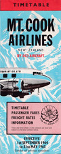 1964/65 - Mount Cook Airlines Timetable - DC3 Aircraft - New Zealand