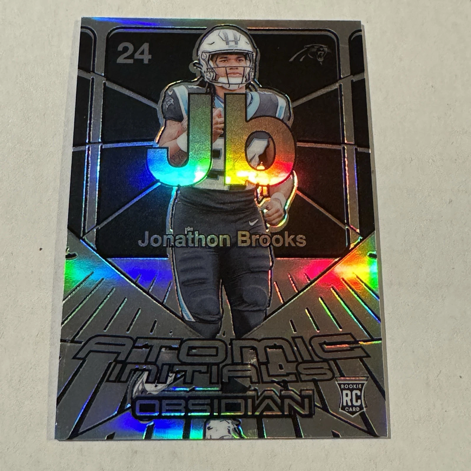 Jonathon Brooks Panini Obsidian Atomic Initials #23 Silver