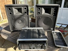 EV S-152 Speakers with Peavey CS1000x Amplifier, used in great condition