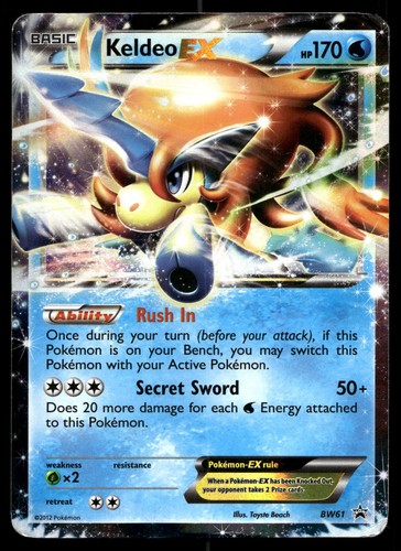 Keldeo EX Holo Promo Black and White Promos BW61 HP