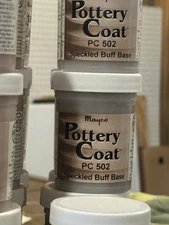 Discontinued Mayco Pottery Coat Glaze 4oz jar: Speckled Buff Base