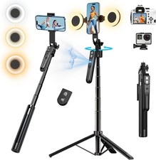 Auto Face Tracking Tripod with 360 Rotation Stand, 70.9" Ai Motion Black