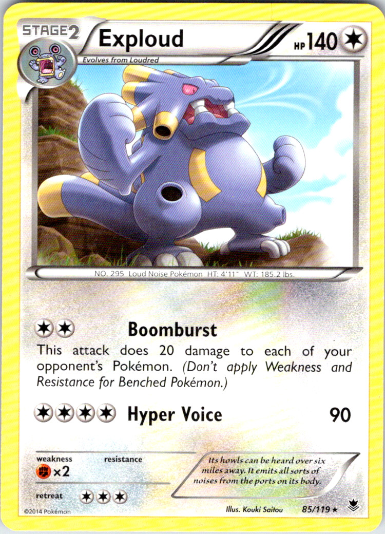 Exploud 85/119 XY - Phantom Forces Rare 2014 NM