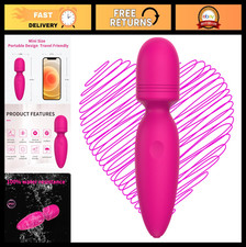 Cordless Mini Massager - Handheld Rechargeable with 10 Vibration Modes for Neck,