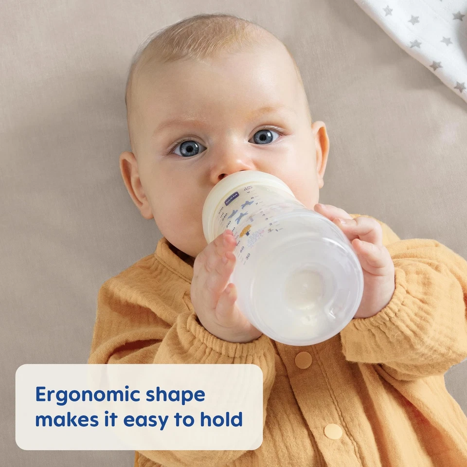Biberones Easy Active 11 oz, pezón de silicona suave Skinsoft de flujo rápido con N... Foto 3 de 4