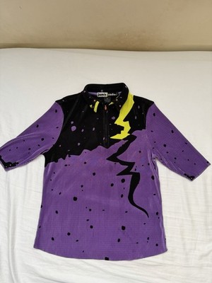 JAMIE SADOCK Women s Purple & Black Golf Top 1/4 Zip Size XS