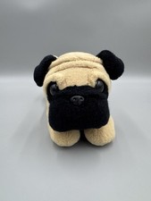Pug Dog Brown Black Realistic Puppy Plush 12 Inch Stuffed Animal No Tag