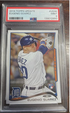 2014 Topps Update #US96 Eugenio Suarez Rookie Card Seattle Mariners RC PSA 9 Min