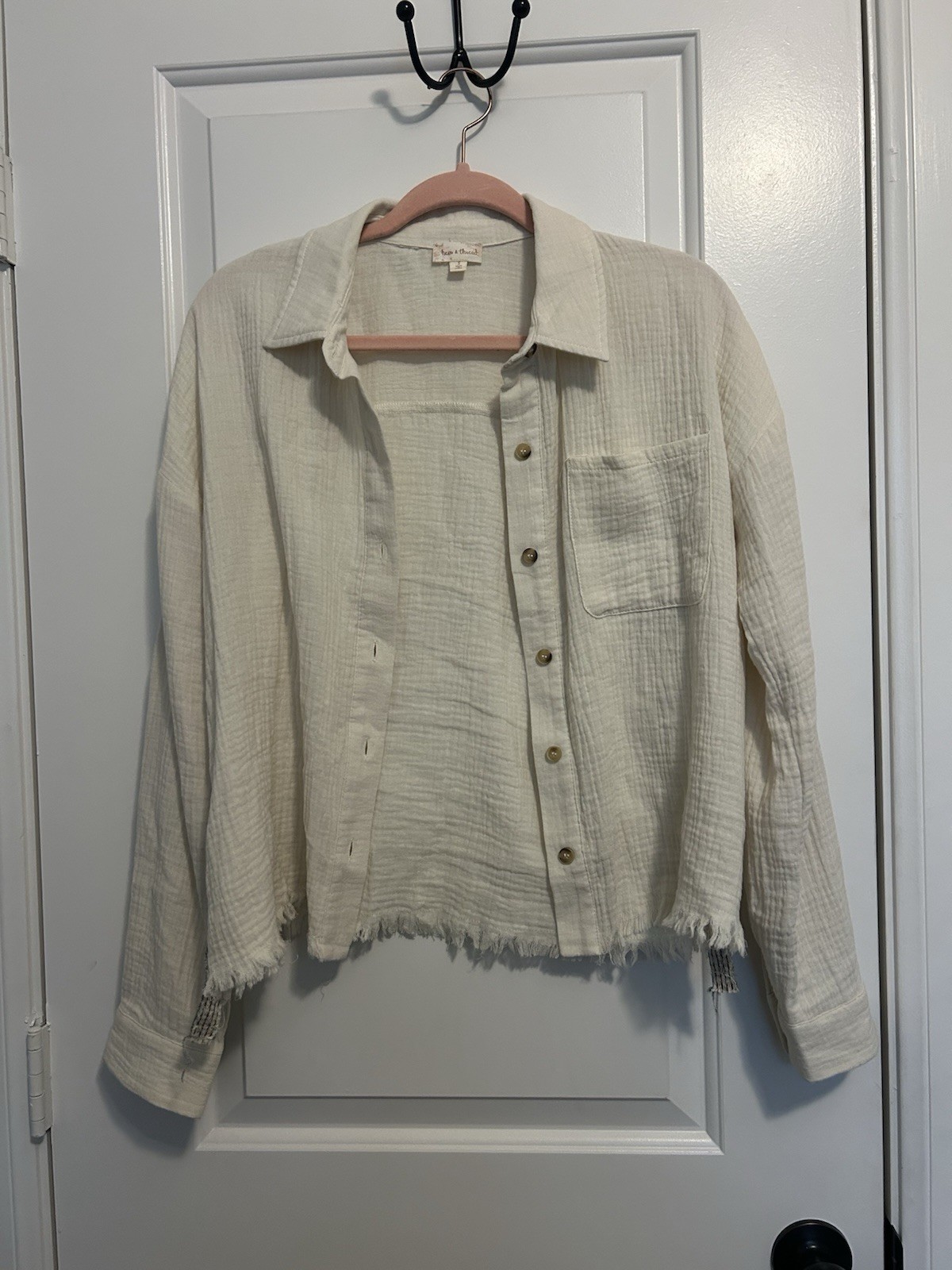 Hem And Thread Button Up Top