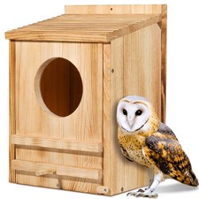 Barn Owl House, Nesting Box for Outside, Wooden Screech 7*10*14, Wood 