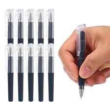 0.5mm Mini Gel Pens, 10Pcs Pocket Pen Black Ink 4.1 Inch Short, Dark Blue