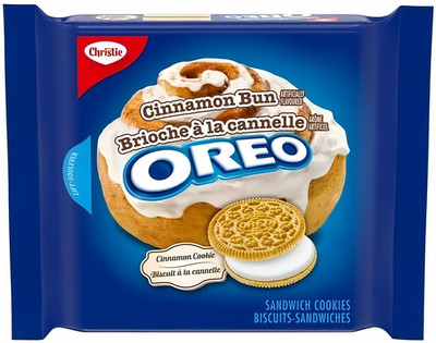 Oreo Cinnamon Bun Sandwich Cookies 261G {Imported from Canada}