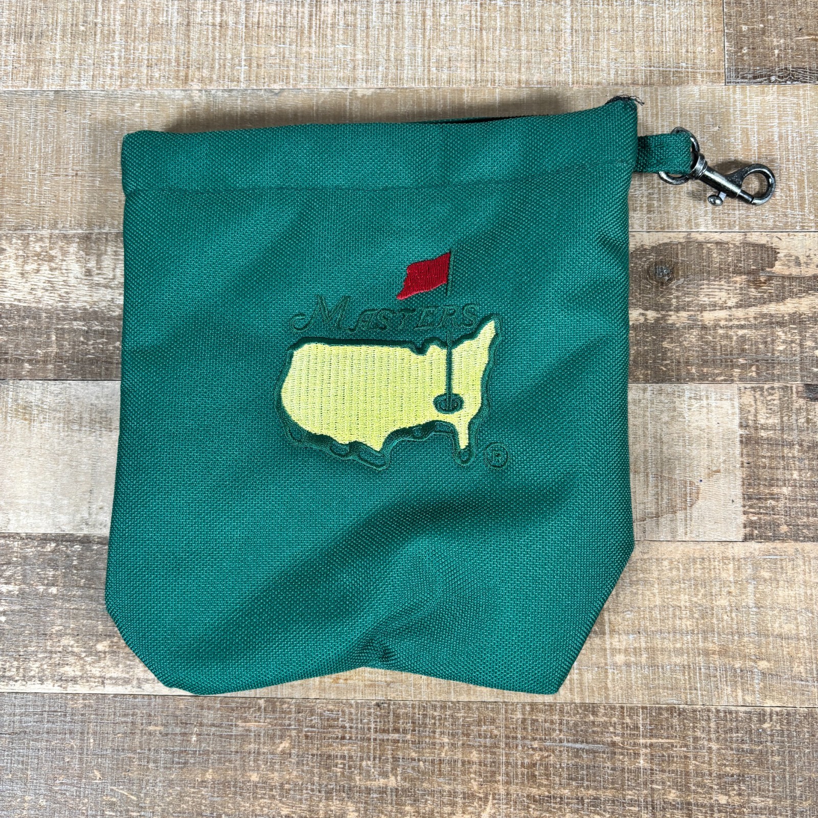Bag Pouch Tee Bag Green Nylon Soft Liner 6.5" X 7"