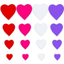 120 Pieces Heart Cutouts Paper Hearts 4 Sizes Large Heart Paper Cut Outs for ...