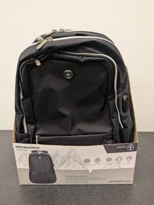 SwissDigital Design Remi Laptop Backpack 15.6'' USB Charging Black New