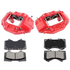 Front Brake Calipers w/Ceramic Pads 2 Calipers Bracket 4 Pads Toyota 2007-2018