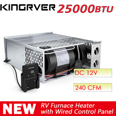 KINGRVER 25k BTU RV Camper Furnace Heater High Efficiency Wired Control Panel