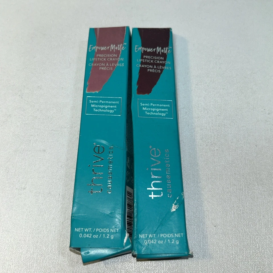 2 New Empower Matte Lipstick Crayons Ragan + Rosa, Damaged Boxes - Image 2 of 4