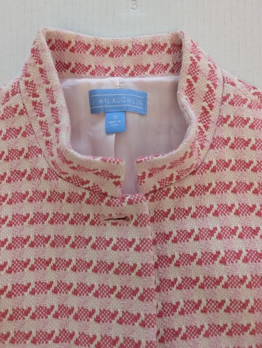 Giacca blazer donna J. McLaughlin taglia 10 - rosa bicolore pied de poule -... - Foto 2 di 8