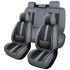 5-seats Car Seat Covers Nappa Leather Front Rear Cushion Full Set Universal 5-seats Car Seat Covers Nappa Leather Front Rear Cushion Full Set Universal
