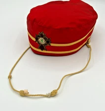 Masonic Scottish Rite Knight Commander Cross Court Of Honor Hat C E Ward Red Cap