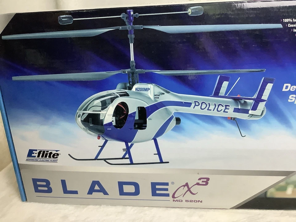 Blade CX3 MD 520N Bind-N-Fly Electric Coaxial Police RTF Helicopter FOR PARTS - Image 2 of 4