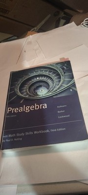 Prealgebra 5th ed. W/Math Study Skills Workbook book aufmann & barker