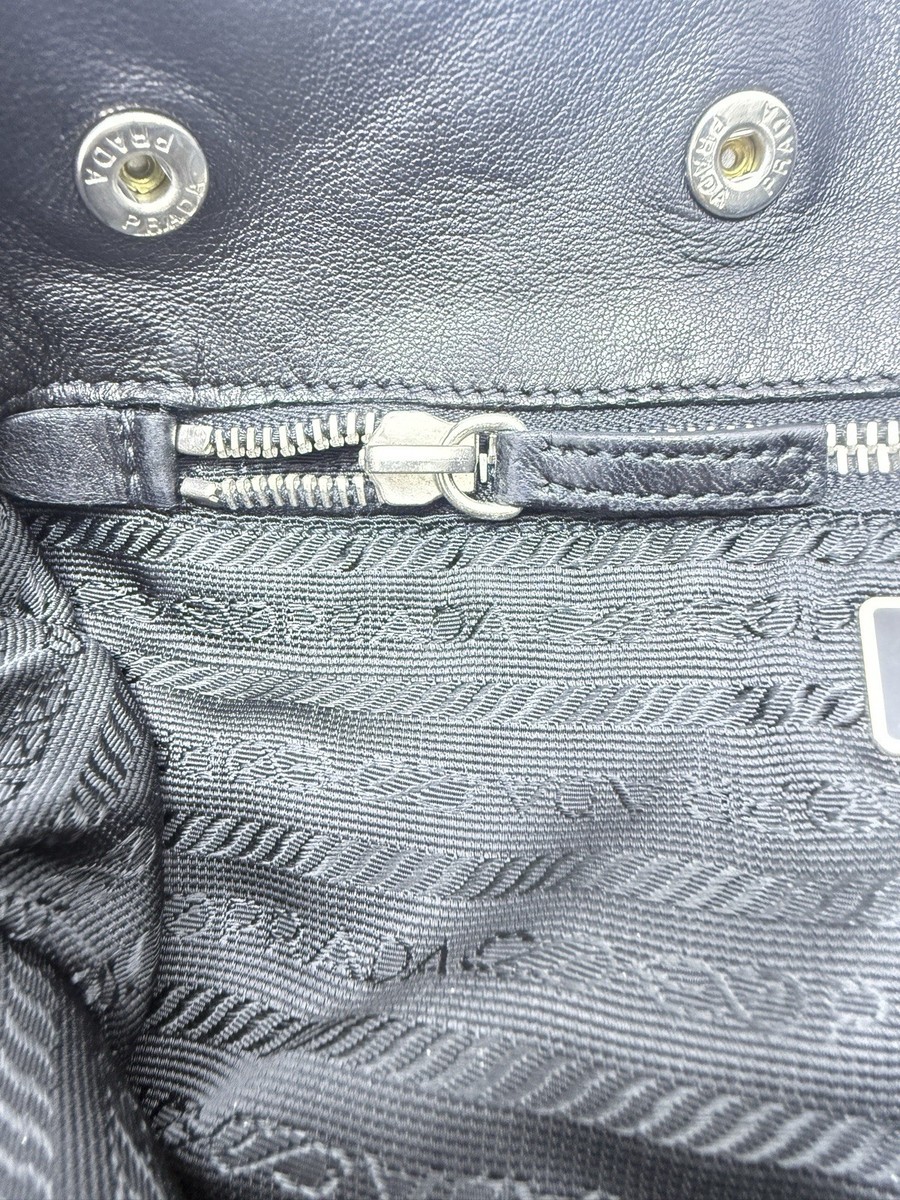 Prada Archive 2000s Black Leather Shoulder Bag - Vintage Hobo | eBay