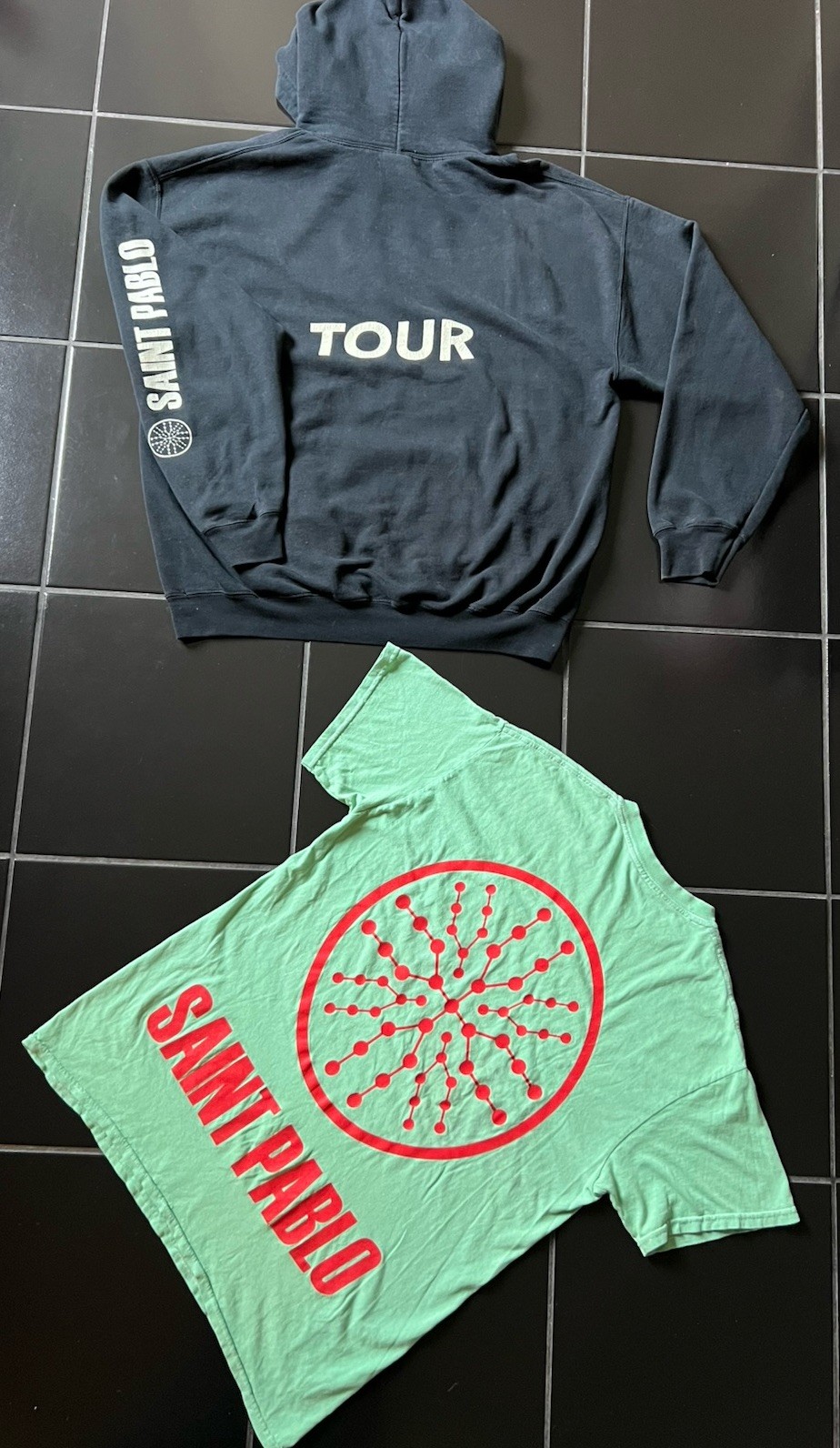 KANYE WEST 2016 Saint Pablo Tour Merch Black Hoodie L + Green T-Shirt M Yeezy thumbnail 20