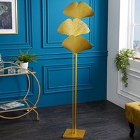 Design Stehlampe Ginkgo 160Cm Gold Metall Stehleuchte Lampe Standlampe Leuchte