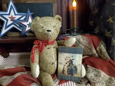 VINTAGE COLONIAL AMERICAN PRIMITIVE STYLE GEO WASHINGTON 1776 TAVERN WOOD SIGN