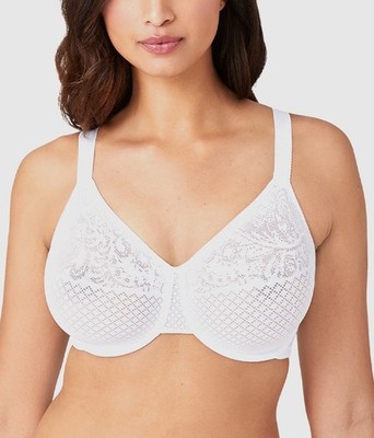 Wacoal 38D Bra Underwire Visual Effects Minimizer 857210 Full Coverage White