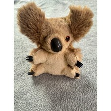 Vintage Real Kangaroo Fur Koala Plush Toy Australian Souvenir Collectible 5"