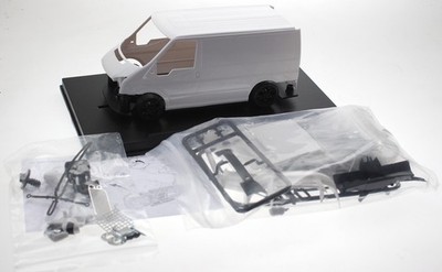 Fly FYVANKIT1 Ford Transit Racing-Van-Series White Kit mit Kunststoﬀ-Chassis