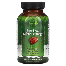 Irwin Naturals Triple-Boost Caffeine-Free Energy 75 Liquid Soft-Gels